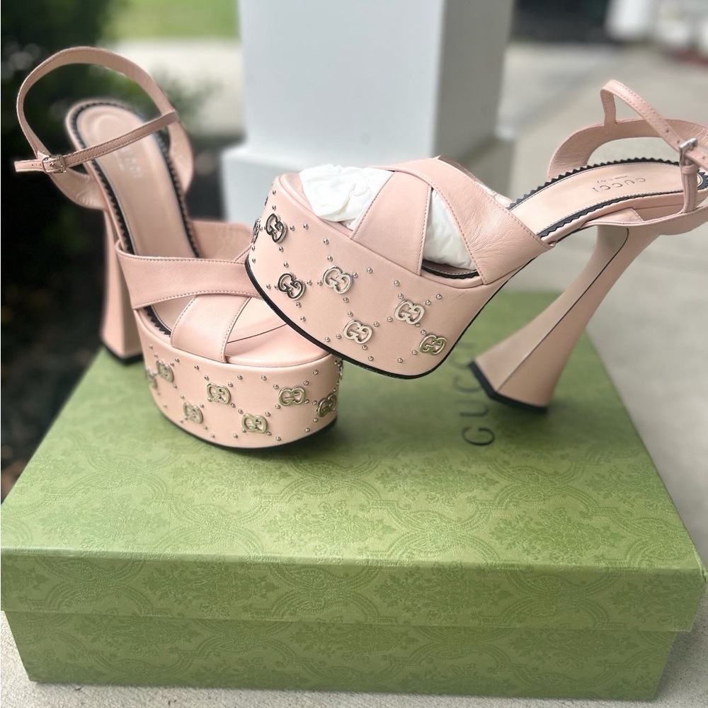 Gucci Pink Platform Heels